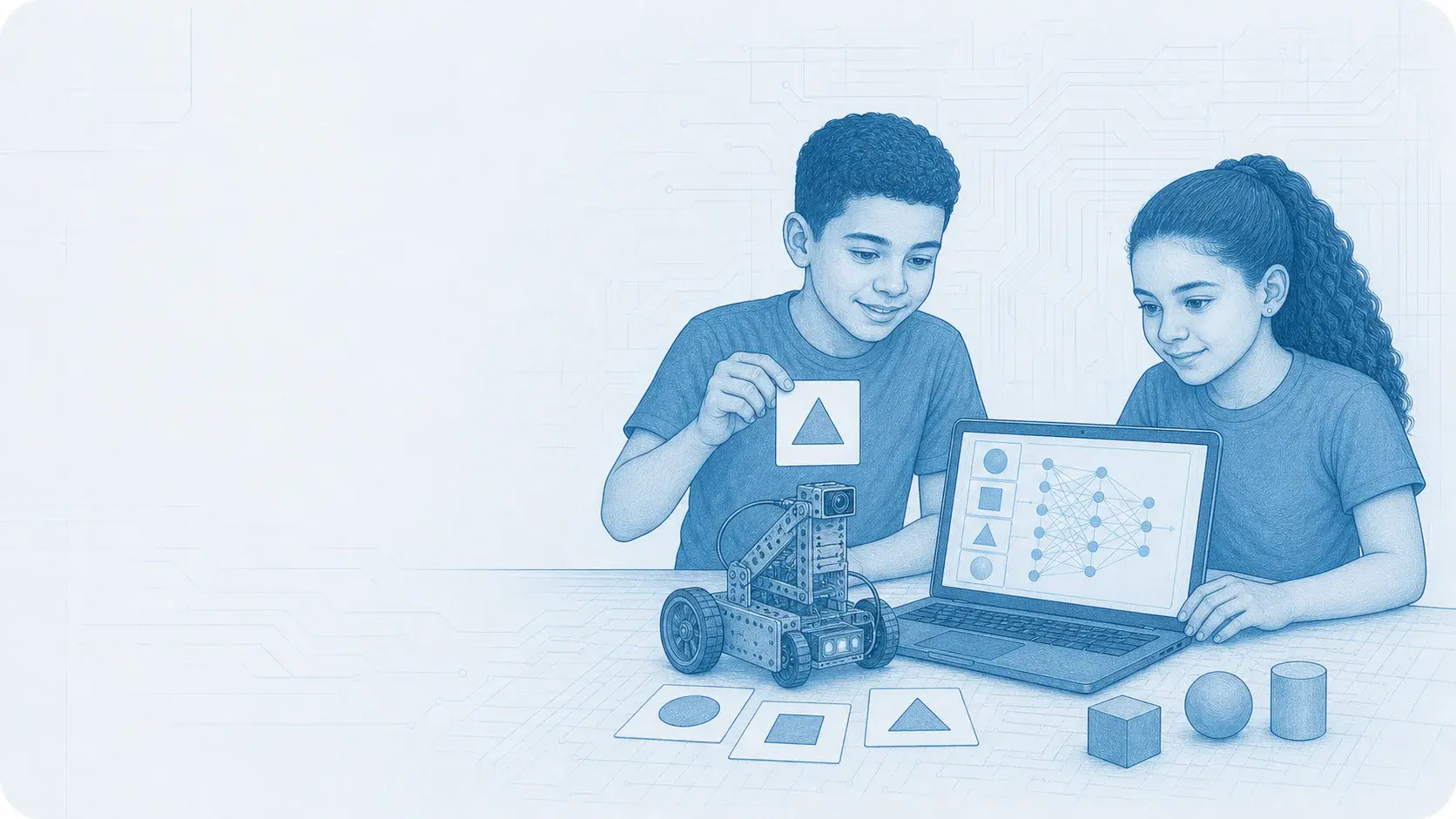 Estudiantes entrenan un modelo visual de inteligencia artificial con ejemplos